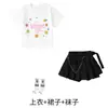 Traje de actuación de baile de porristas para niños, conjunto de verano holgado de hip-hop para niños, traje de actuación de jazz para niñas