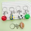 Llavero Colgante Creativo Transfronterizo de PVC Simulación de Voleibol, Fútbol, Rugby, Baloncesto, Tenis Accesorios Colgantes para Bolsas