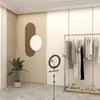 Fondo de pantalla de sala de transmisión en vivo de ropa de celebridad de internet, papel tapiz de color marrón cálido de alta calidad, tela de pared de fondo de celosía de madera simple, mural