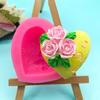 Amor Dia dos Namorados Amor Rosa Molde de Silicone Artesanal DIY Molde para Sabão Chocolate Cola Gesso Molde