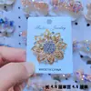 Broche de Mariposa Hueca con Diamantes AB Iridiscentes para Mujer, Pin de Mariposa de Diamantes Lujoso a Todo Color para Trajes y Abrigos, Broche Elegante y Lujoso