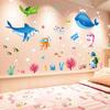 Adesivos de Parede de Dinossauro de Desenho Animado Layout de Quarto de Bebê e Crianças Papel de Parede de Cabeceira de Quarto Adesivos de Decoração de Parede para Jardim de Infância
