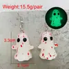 Aretes de Halloween Fantasma Luminoso 3D Calabaza Dulce de Maíz Colgante Collar Joyería de Halloween