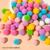 Pompones de Felpa de Poliéster de Color Mixto con Gradiente Alta Elasticidad Accesorios para Adornos DIY Muñecos de Peluche para Ropa Materiales Hechos a Mano