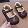 Zapatos de Cuero para Niñas Estilo Primavera y Otoño Estilo Princesa Zapatos Cómodos de Suela Blanda con Puntera Falsa de Una Capa Zapatos Mary Jane con Encaje
