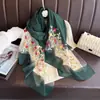 Novo elegante lenço de seda bordado all-match feminino fino organza bordado gaze elegante xale de dupla finalidade