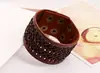 Pulsera Tejida Hueca Versátil Unisex Estilo Punk Personalizada y Creativa Pulsera de Cuero de Venta Caliente Transfronteriza