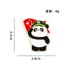 Broche del Día Nacional Tema Patriótico Insignia de Panda Accesorio para Mochila Hebilla Decoración para Estuche de Lápices de Estudiante Aleación de Esmalte Imitación Esmalte