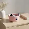 Cesta Pequeña de Almacenamiento para Escritorio con Temática de Gato, Cesta Organizadora Tejida, Cesta de Almacenamiento Misceláneo de Hilo de Algodón Estilo Nórdico con Orejas de Gato