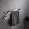 Barra de Toalha de Banheiro de Aço Inoxidável, Porta-Toalha Gancho de Haste Única Escovado, Instalação Adesiva Sem Furo