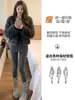 Leggings falsos de duas peças para mulheres, adequados para usar como roupa externa na primavera e no outono, finos e justos ao corpo, novo estilo 2026, cintura alta, justos ao corpo e leggings com saia integrada