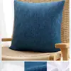 Funda de cojín para sofá de lino de color liso, funda para cojín de cintura de silla de sala de estar, funda de almohada grande para respaldo de mesita de noche, sin relleno