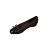Sapatos Mary Jane de pele de carneiro estilo retrô francês com laço e bico fino para mulheres, com aumento interno de altura, bico redondo, adequados para o trabalho e uso diário