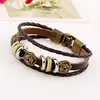 Pulsera de Cuero Trenzado con Flor de Rosa de Aleación Estilo Retro Artístico, Moderna y Versátil, Pulsera Versátil de Aliexpress