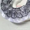 Varios Accesorios de Encaje Negro Satén Plisado con Ribete de Encaje, Accesorios para el Cabello, Cintas para Abanico, Materiales Decorativos Hechos a Mano para Manualidades