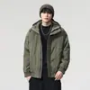 Nueva chaqueta de algodón para otoño e invierno con capucha, abrigo de algodón para hombre para exteriores, prenda de abrigo cálida cortavientos de corte holgado, parka para hombre