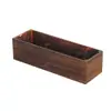Maceta Pequeña Duradera para Combinación de Suculentas Caja de Flores de Madera Anticorrosiva Caja de Plantación Rectangular Rayada para Balcón Canaleta Buena Transpirabilidad Exterior