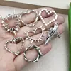 Accesorios de Joyería DIY de Aleación de Espina con Forma de Corazón Plateado de Xizang Transfronterizos Collares Hechos a Mano Pendientes Colgantes Llaveros Dijes