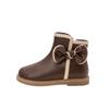 Botines Cortos para Niñas Estilo Otoño e Invierno 2026 Botines Pequeños para Niños Botas de Princesa para Bebé Forradas de Felpa Botas de Piel Zapatos de Algodón de Invierno
