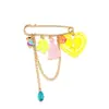 Broche INS Exagerado Doce Cool Estilo Esmalte Coração Florzinha Papagaio Criativo Doce Divertido Estilo Multi-elemento Acessório de Roupa Pinos Mulheres