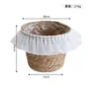 Macetas tejidas, floristería, flores frescas, cestas para arreglos florales, juegos de plantas suculentas, recipientes para arreglos florales, cestas de flores con borde de malla y cubos decorativos