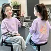 Camiseta de manga larga para niña 2026 primavera y otoño, top elegante para niñas pequeñas, aspecto de dos piezas, camiseta base de algodón puro para niños