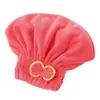 Gorro de secado de pelo para mujer con lazo, gorro de princesa de forro polar coral, toalla súper absorbente para secar el pelo, turbante de secado rápido para el pelo, gorro de baño