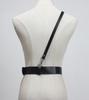 Cinto de alça de ombro crossbody de corrente de metal estilo punk escuro funcional feminino moderno e legal vestido terno acessórios
