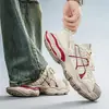 Nuevos Zapatos de Papá de Malla Transpirable con Suela Gruesa para Hombre Adolescente, Moda Tendencia Estilo Hong Kong Casual para Jóvenes
