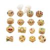 Método antiguo azul quemado oro viejo y oro de arena accesorios pulsera accesorios pequeños material para colgar diy accesorios de pulsera esmalte