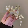 Grampo de Cabelo com Franja de Lírio-do-Vale, Acessório de Cabelo para a Parte de Trás da Cabeça, Grampo de Cabelo Estilo Antigo para Mulheres, Presilha de Cabelo Flor de Verão