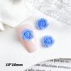 Joyería para uñas de rosa seco luminosa al por mayor, resina, tridimensional, multicolor, pasador de uñas, decoración con pegamento en crema