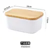 Caixa de Manteiga Branca Pura com Tampa, Caixa Quadrada Simples para Armazenamento de Queijo, Caixa Doméstica para Conservação de Manteiga