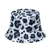 Sombrero de Sol de Verano para Mujer Sombrilla Sombrero Protector Solar Transfronterizo Amazon Tendencia Europea y Americana Degradado Leopardo Sombrero de Pescador Sombrero de Cubo Mujer