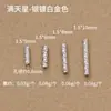 Plata de Ley S925 Patrón Floral Tubo Recto Espaciadores Accesorios Patrón de Estrella Corte Diagonal DIY Pulsera de Perlas Collar Accesorios de Plata
