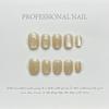 Unhas postiça artesanal smoothie de cristal olho de gato largo cor sólida curta manicure colorida laser arco-íris olho de gato redondo curto