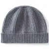 Gorro de cachemira liso de punto trenzado estilo coreano, unisex, cálido, grueso y diseñado para cubrir la cabeza y proteger los oídos