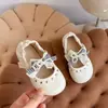 Zapatos de Estilo Coreano Estilo Extranjero 2025 Primavera y Otoño Nuevos Zapatos de Princesa Dulces con Lazo para Niña Versátiles Zapatos de Cuero para Niña