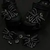 Compatible con Crocs Cadena Dorada con Purpurina Lujo Ligero Pedrería Accesorios DIY Flores para Zapatos Decoración de Girasol Hebillas para Zapatos Mayoreo