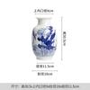Jarrón de cerámica Jingdezhen, jarrón de cerámica con loto en relieve pintado a mano, adornos decorativos de cerámica, jarrón chino hidropónico