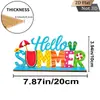 Nuevos productos transfronterizos, decoración para fiestas de verano, expositores de madera, adornos de madera creativos, decoración para fiestas de verano