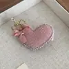 Pasador de pelo estilo coreano para niños, polvo de oro, lazo de dibujos animados, lentejuelas brillantes, pinza lateral, versátil, para niña pequeña, textura, pinza lateral para bebé