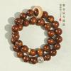 Saludando para atraer dinero Pulsera de mano de ratón dorado púrpura cuentas de luz Bodhi dados Puente Alto cuentas para llevar rosario masculino cuentas de juego de texto pulsera de doble círculo