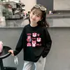 Camiseta de Manga Larga de Dibujos Animados para Niña Nueva Moda Primavera y Otoño 2026 Top Infantil de Cuello Redondo Camiseta Básica de Algodón Puro para Niña Pequeña
