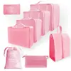 Bolsa de almacenamiento de viaje, juego de seis piezas, juego de siete piezas, juego de ocho piezas, bolsa de lavado plegable, bolsa de almacenamiento de ropa, paquete de bolsa de viaje