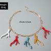 Collar Colgante de Coral Geométrico Estilizado Estilo Vacacional Transfronterizo Europeo y Americano Estilo Playa de Verano Collar Exagerado de Acrílico
