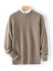 Suéter Masculino de Caxemira Gola Redonda Novo Outono e Inverno 100% Caxemira Amigo da Pele Solto Espessado Suéter Camisa Base Tricô Torcido