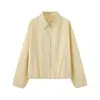 Ropa de mujer de comercio exterior europeo y americano ZA transfronteriza, bestseller de AliExpress, chaqueta corta a rayas con diseño de dobladillo ceñido a la cintura