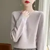 Nuevo estilo, corte relajado, transfronterizo, tejido de siete agujas, suéter de cuello redondo para mujer, top de punto, listo para usar, suave y amigable con la piel, corte holgado y cómodo para el invierno