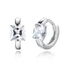 Pendientes de moda pendientes de circón cuadrado de amatista colorida venta al por mayor pendientes de moda coreana comercio exterior transfronterizo